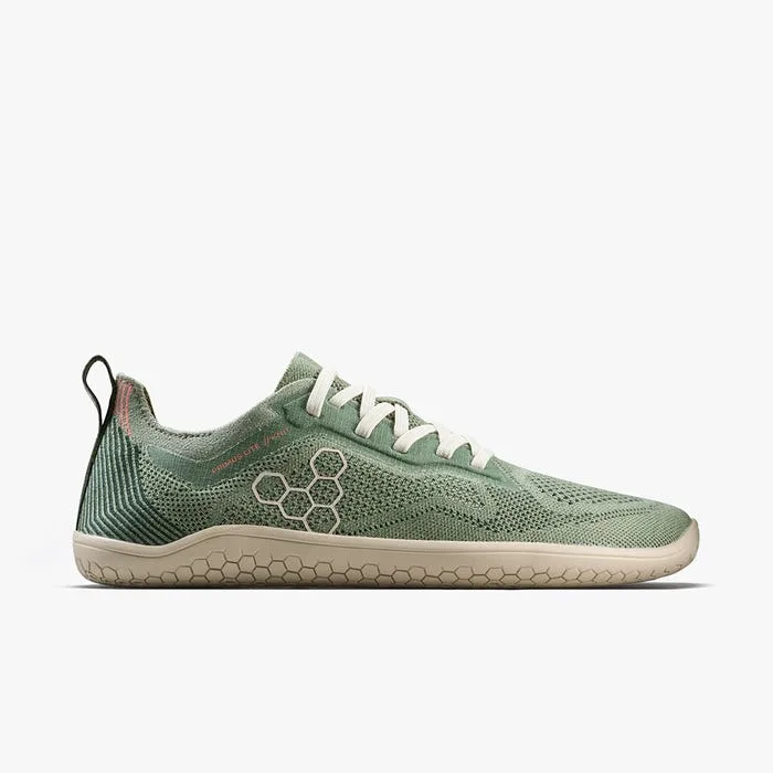 Кроссовки Vivobarefoot Primus Lite Knit Natural — женская модель, приглушённый зелёный