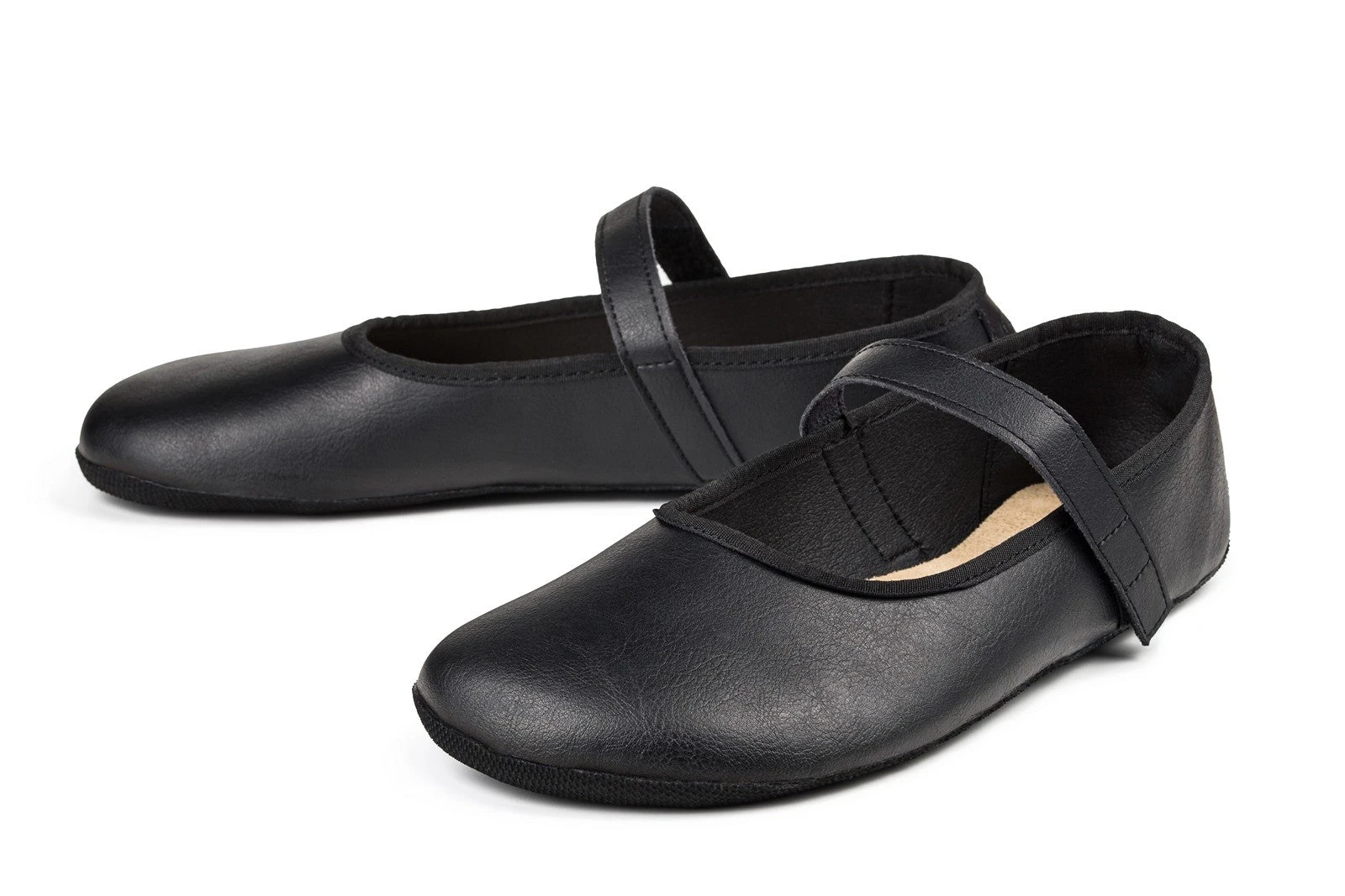 Балетки Ahinsa Ananda Ballet Narrow с ремешком Barefoot — чёрный, фото 3