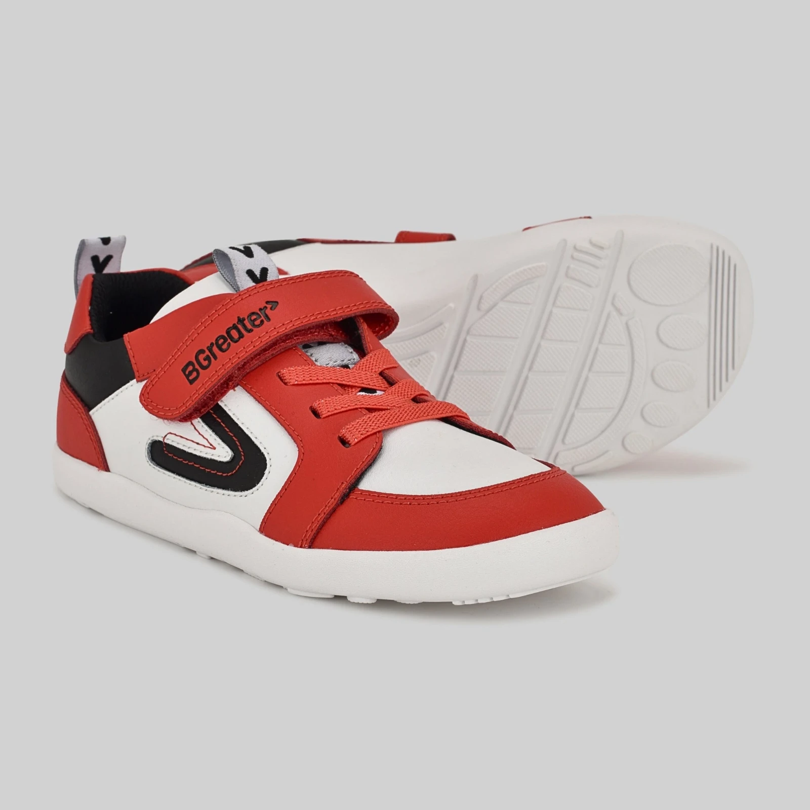 Кроссовки BGreater All Leather Lev — красный с белым, фото 12
