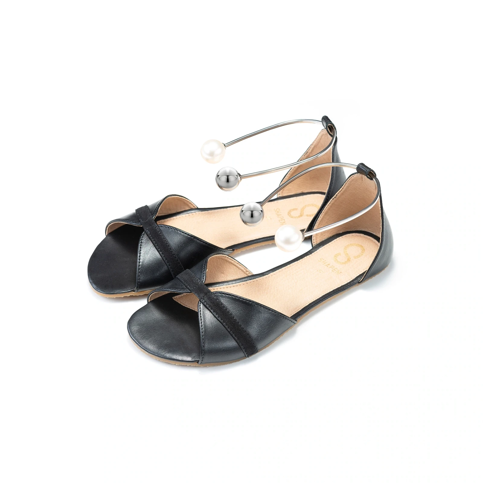 Босоногие сандалии Shapen PETAL — чёрный, фото 5