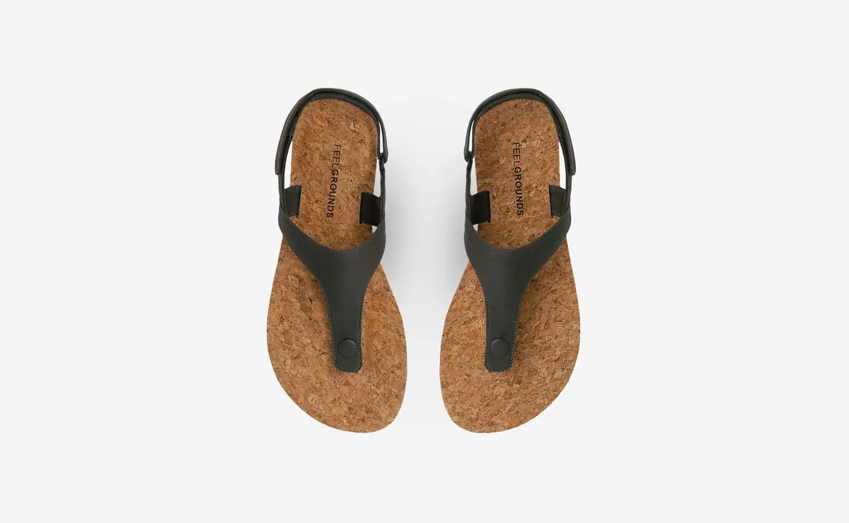 Босоногие сандалии Feelgrounds Seaside Twill — каменный серый, фото 4