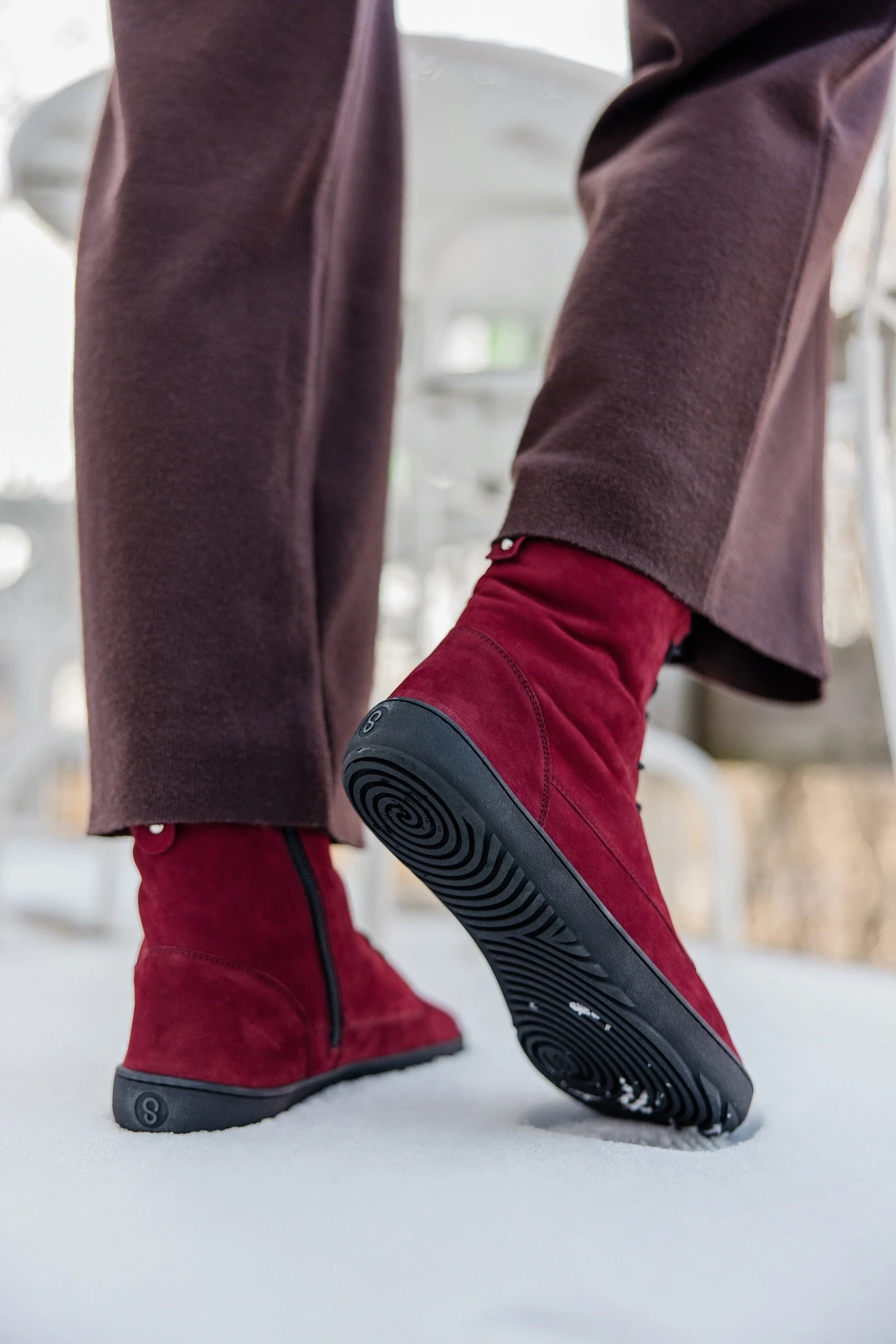 Босоногие ботинки Shapen COZY 2.0 — бордовый, фото 11