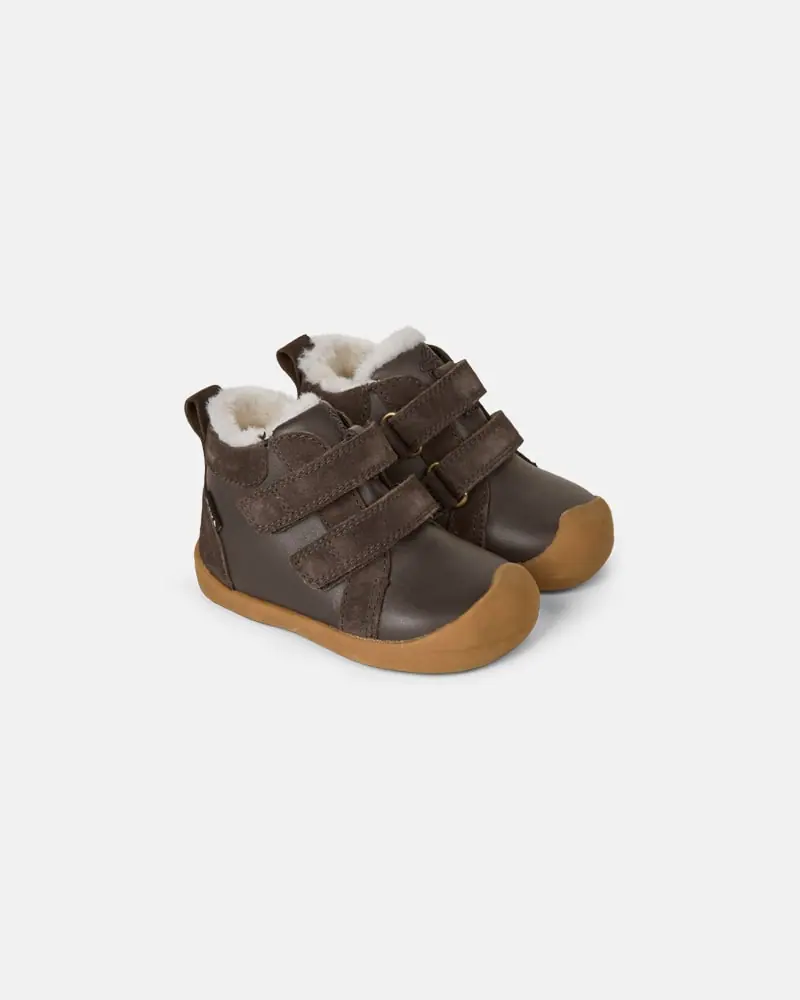 Детские босоногие зимние ботинки Bundgaard Bloom Dark Brown